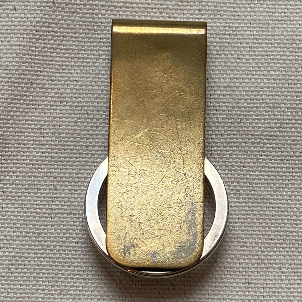 Vintage SWANK 17 Jewels Plated Money Clip Clock Watch Heavily Used - Picture 2 of 4